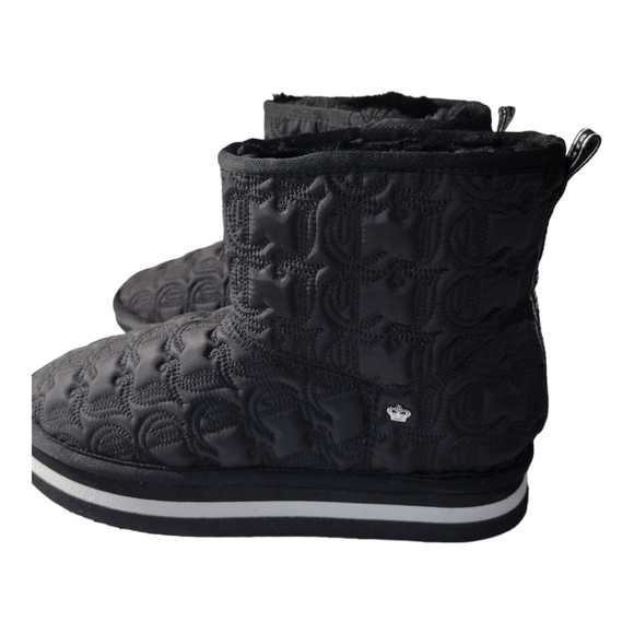 Juicy Couture Olivia Vold Weather Pull On Ankle Boots Black - Picture 3 of 7